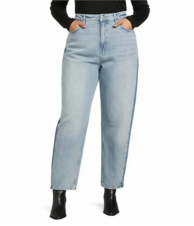 Good American Plus Size Good Standard High Rise Denim Barrel Jeans