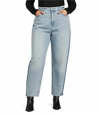 Good American Plus Size Good Standard High Rise Denim Barrel Jeans