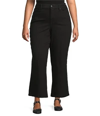 Good American Plus Size Good Waist Cropped High Rise Wide Leg Palazzo Jeans