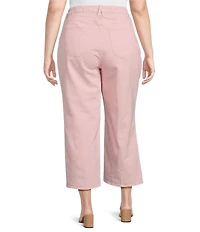 Good American Plus Size Good Waist Cropped Palazzo Jeans