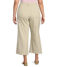 Good American Plus Size Good Waist High Rise Palazzo Cropped Leg Jean