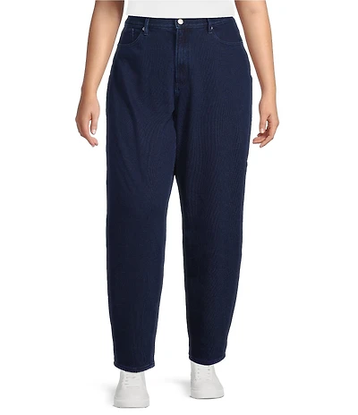 Good American Plus Size Jeanius High Rise Barrel Leg Sweatpants
