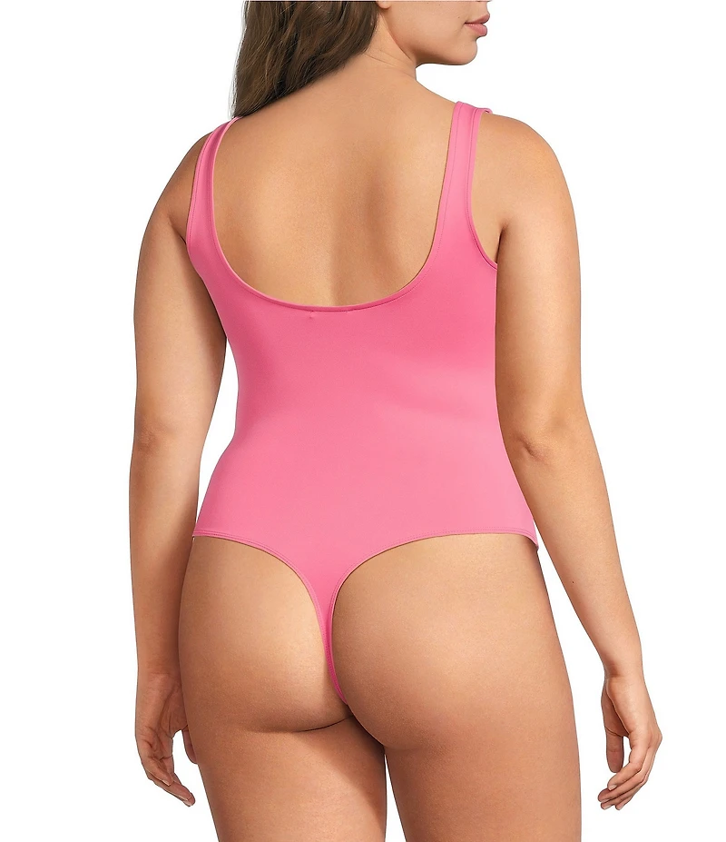 Good American Plus Size Sculpting Square Neck Modern Tank Bodysuit