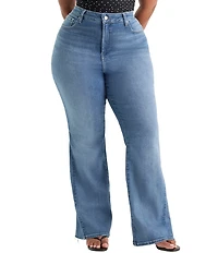 Good American Plus Size Soft Tech Good Classic High Rise Bootcut Leg Denim Jeans