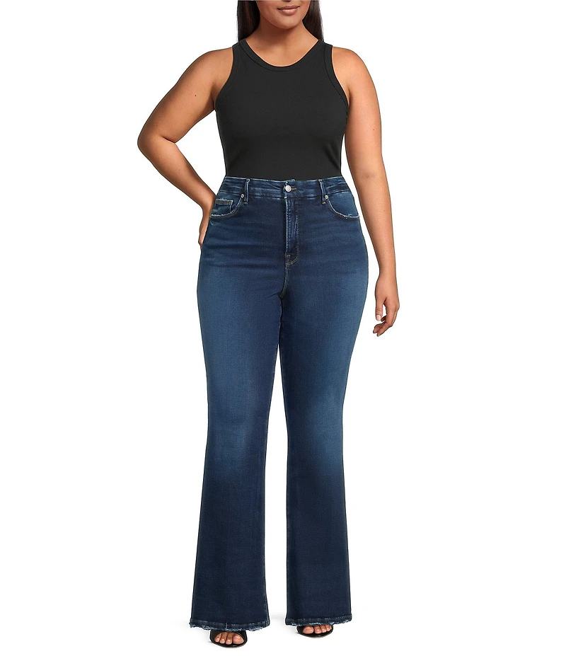 Good American Plus Size Soft Tech Good Classic Hight Rise Bootcut Jeans
