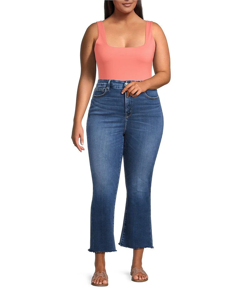 Good American Plus Size Soft Tech Good Legs Bootcut Jeans