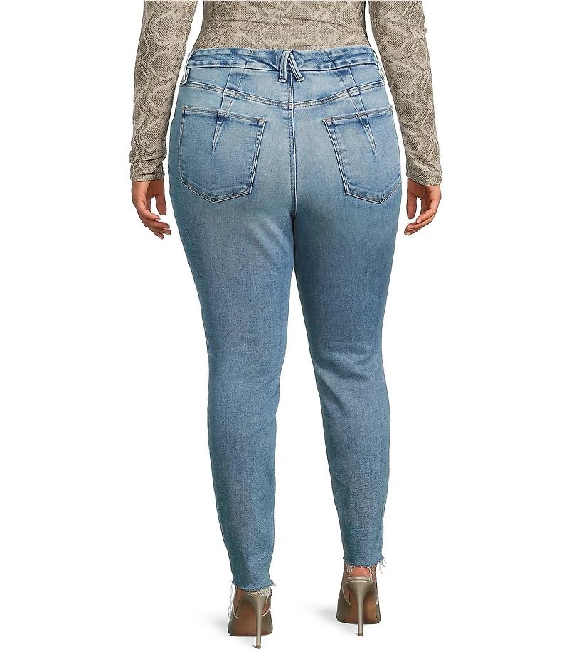 Good American Plus Size Soft Tech Good Legs Mid Rise Skinny Leg Jeans