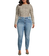 Good American Plus Size Soft Tech Good Legs Mid Rise Skinny Leg Jeans