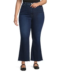 Good American Plus Size Soft Tech Good Standard Kick Flare High Rise Denim Jean