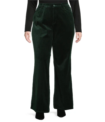 Good American Plus Size Velvet Good Waist High Rise Palazzo Pants