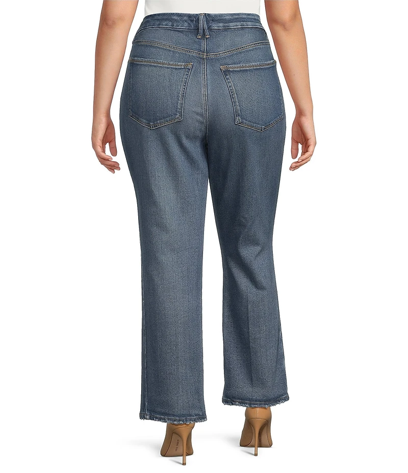 Good American Plus Soft Tech Good Legs Mid Rise Straight Jeans