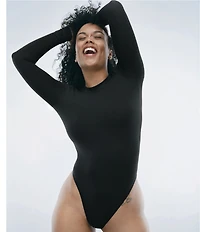 Good American Scuba Crew Neck Long Sleeve Bodysuit