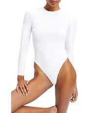 Good American Scuba Crew Neck Long Sleeve Bodysuit
