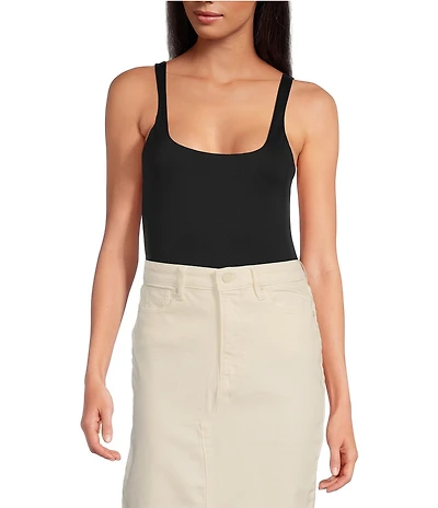 Good American Sculpting Square Neck Modern Tank Bodysuit