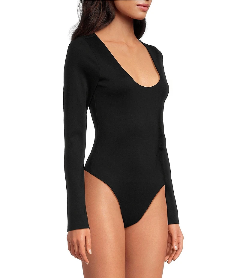 Good American Scuba Scoop Neck Long Sleeve Bodysuit