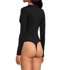 Good American Scuba Scoop Neck Long Sleeve Bodysuit