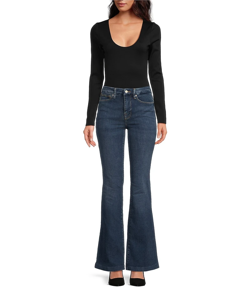 Good American Scuba Scoop Neck Long Sleeve Bodysuit