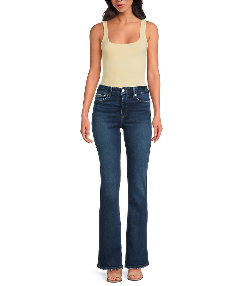 Good American Soft Tech Good Classic Hight Rise Bootcut Jeans