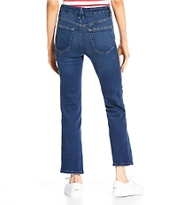 Good American Soft Tech Good Curve High Rise Straight Leg Jeans
