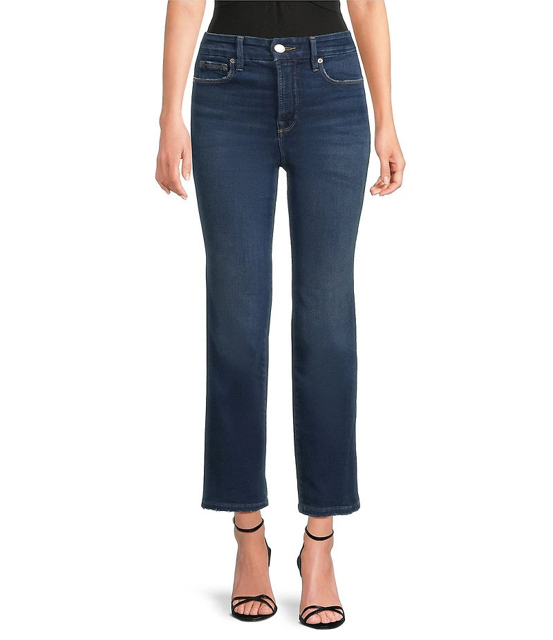 Good American Soft Tech Good Curve High Rise Straight Leg Jeans