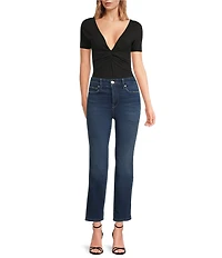 Good American Soft Tech Good Curve High Rise Straight Leg Jeans