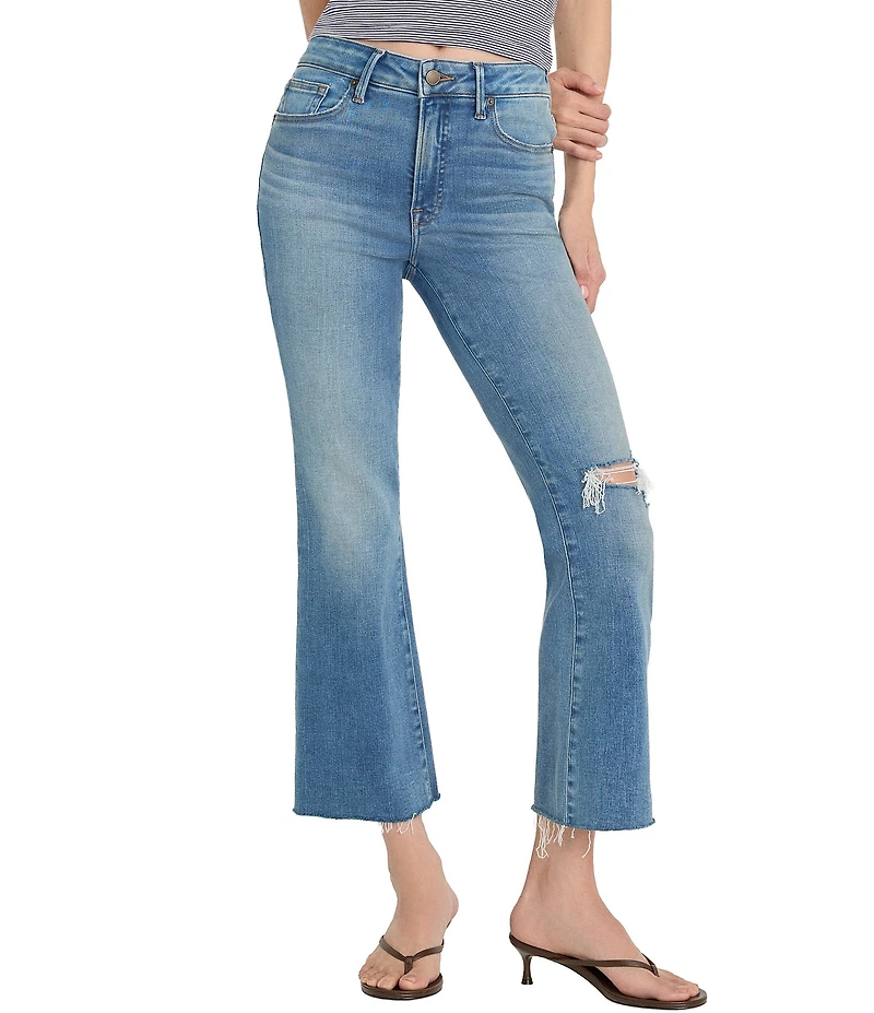 Good American Soft Tech Good Legs Crop Mini Boot Denim Jeans