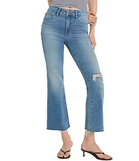Good American Soft Tech Good Legs Crop Mini Boot Denim Jeans