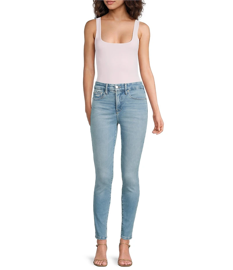 Good American Soft Tech Good Legs Mid Rise Skinny Jeans