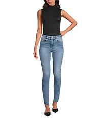Good American Soft Tech Good Legs Mid Rise Skinny Leg Jeans