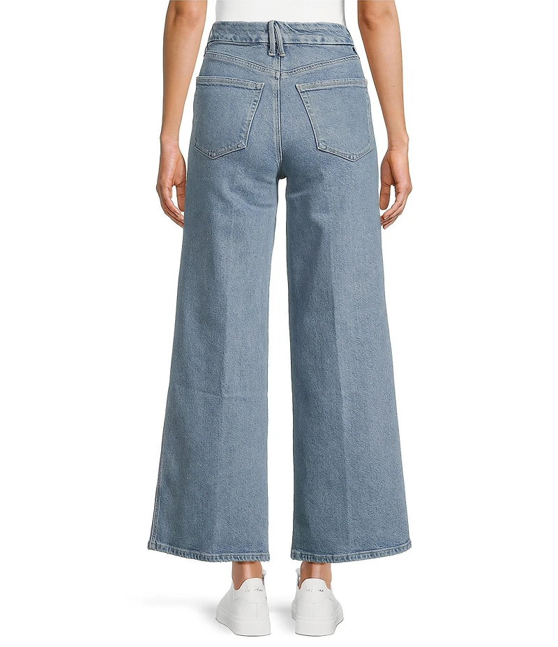 Good American Soft Tech Good Skate Cropped Wide Leg Jeans