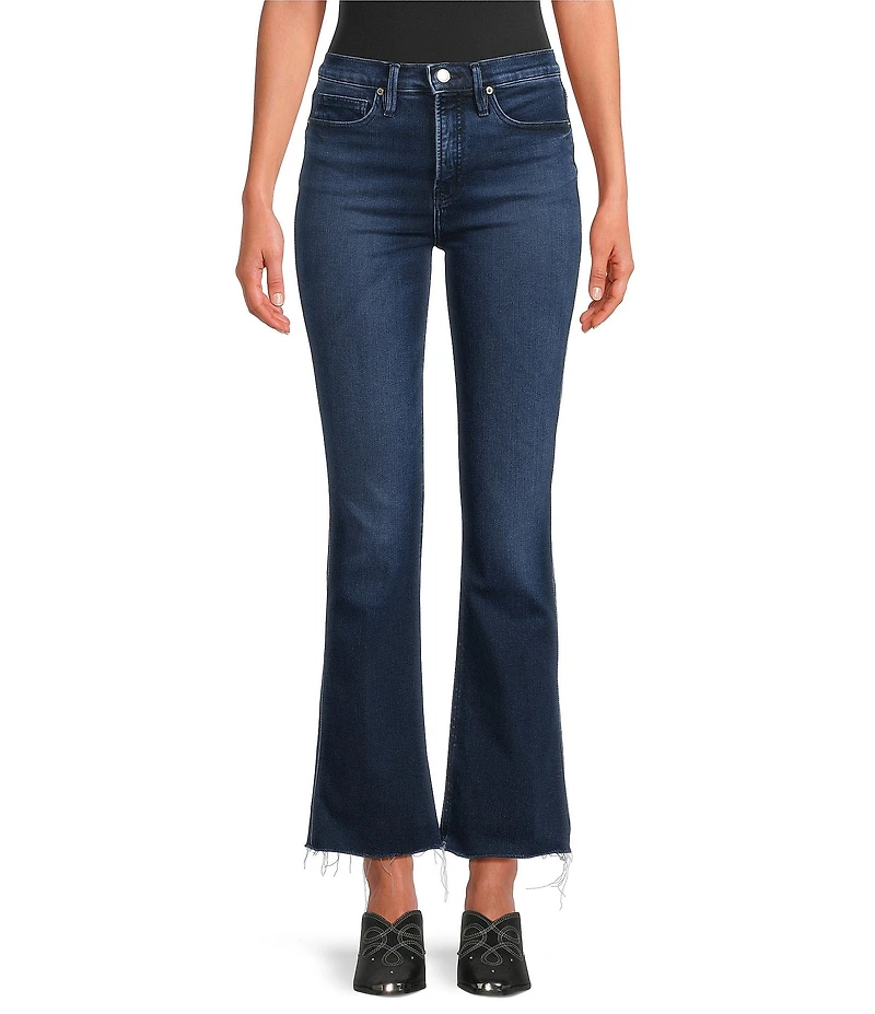 Good American Soft Tech Good Standard Kick Flare High Rise Denim Jeans