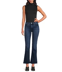 Good American Soft Tech Good Standard Kick Flare High Rise Denim Jeans