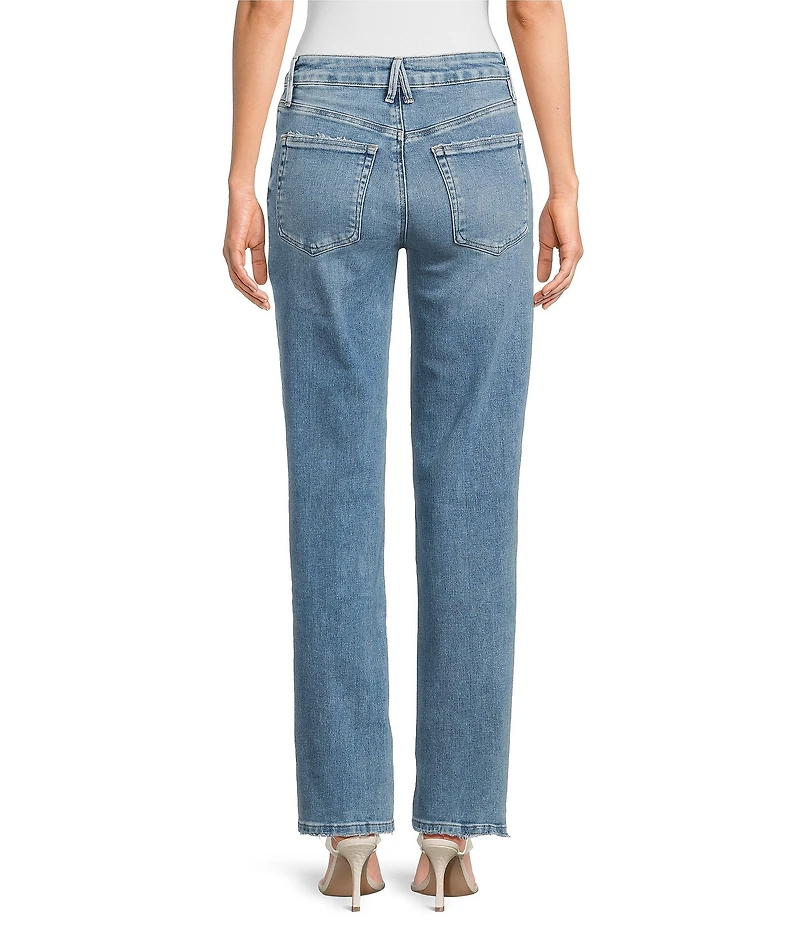 Good American Soft Tech Good True High-Rise Straight Leg Denim Jeans
