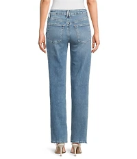 Good American Soft Tech Good True High-Rise Straight Leg Denim Jeans