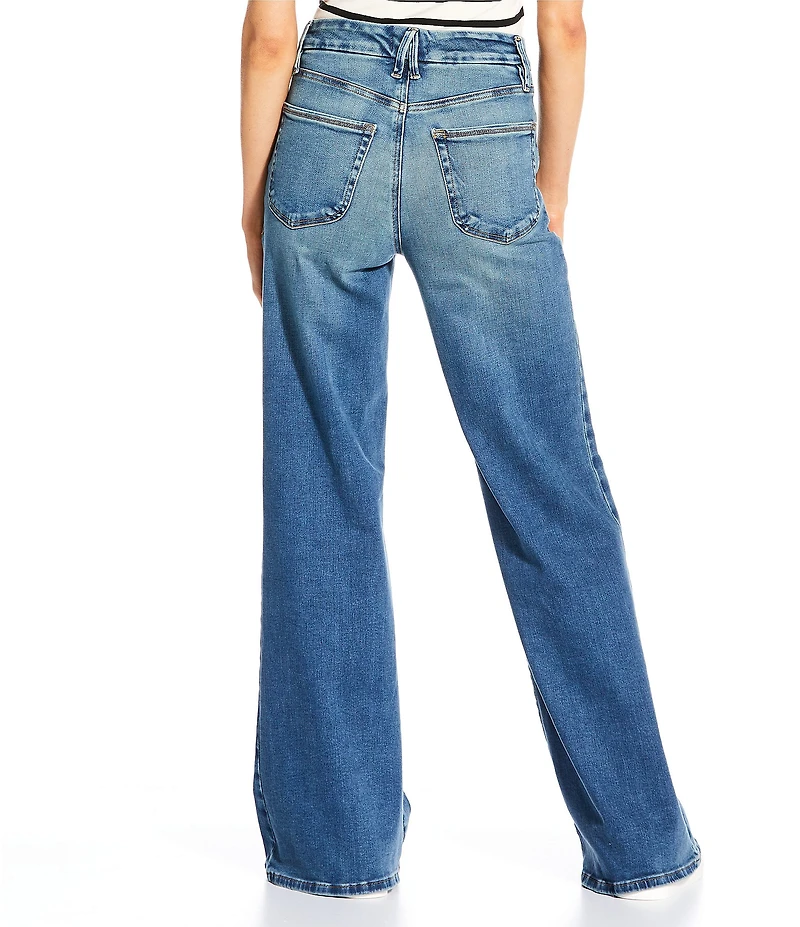 Good American Soft Tech Good Waist Palazzo Jeans