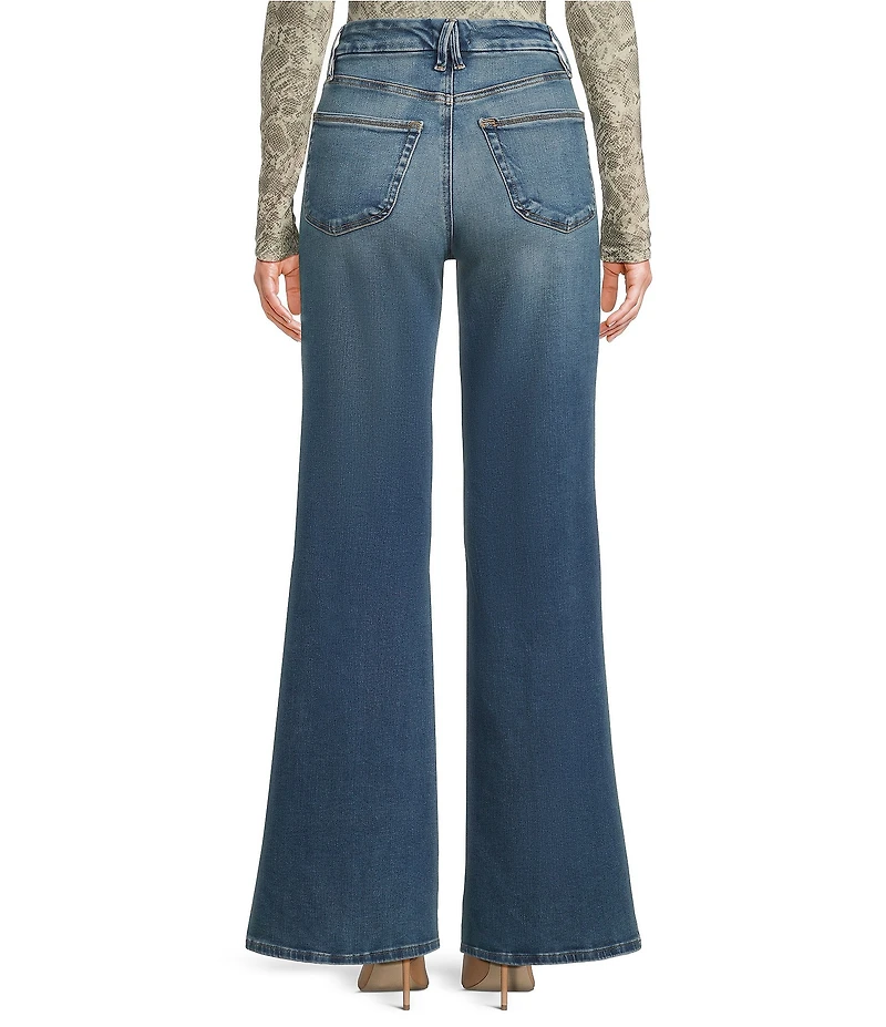 Good American Soft Tech Good Waist Palazzo Jeans