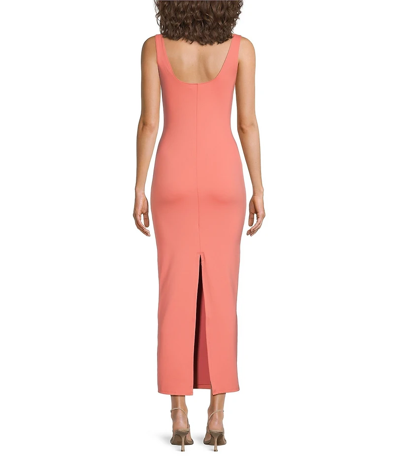 Good American Square Neck Sleeveless Scuba Maxi Dress