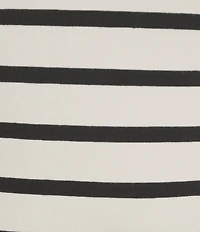 Good American Super Stretch Crew Neck Short Sleeve Stripe Baby Tee