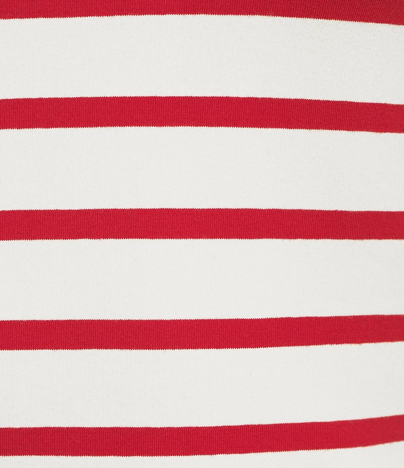 Good American Super Stretch Crew Neck Short Sleeve Stripe Baby Tee