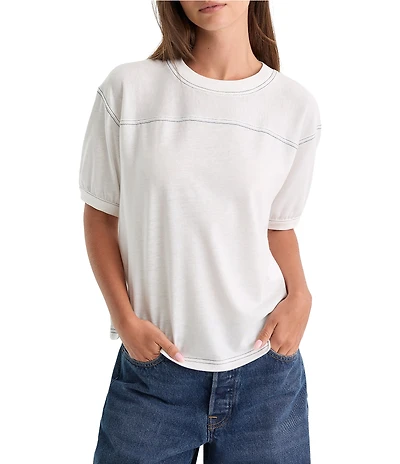 Good American The Gym Crew Neck Short Sleeve Tee