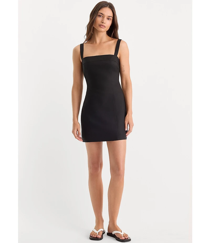 Good American The Structured Square Neck Sleeveless Mini Dress