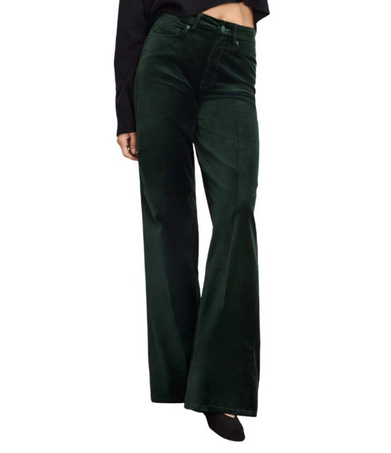 Good American Velvet Good Waist High Rise Palazzo Pants
