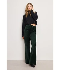Good American Velvet Good Waist High Rise Palazzo Pants
