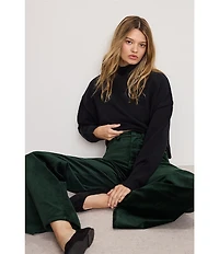 Good American Velvet Good Waist High Rise Palazzo Pants