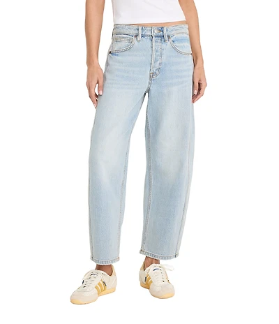 Good American Vintage Barrel Leg High Rise Ankle Length Denim Jean