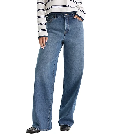 Good American Vintage Wide Leg High Rise Denim Jeans