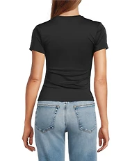 Good American Weightless Crew Neck Short Sleeve Baby Tee