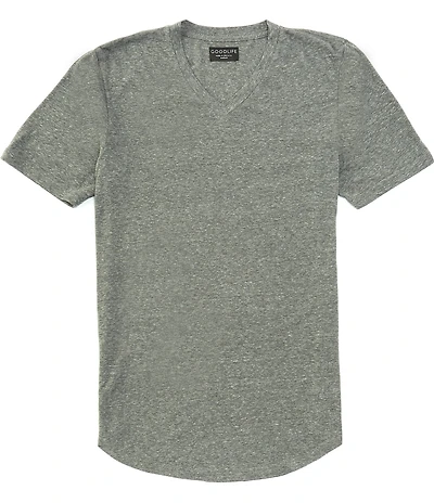 Goodlife Slim-Fit Triblend Scallop Short Sleeve V-Neck T-Shirt
