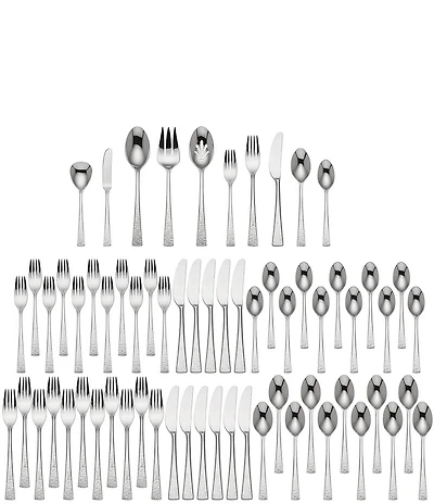 Gorham Biscayne 65-Piece Stainless Steel Flatware Set