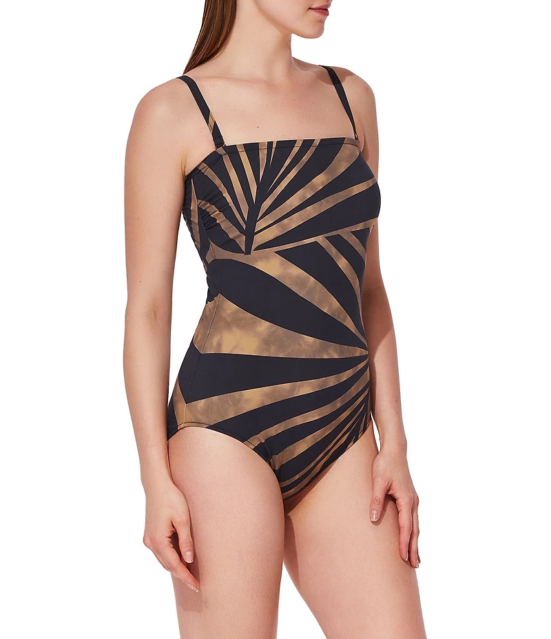 Gottex Desert Queen Tummy Control Bandeau One Piece Swimsuit